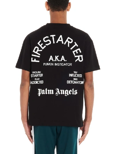 Shop Palm Angels Skeleton Logo Printed T In Black