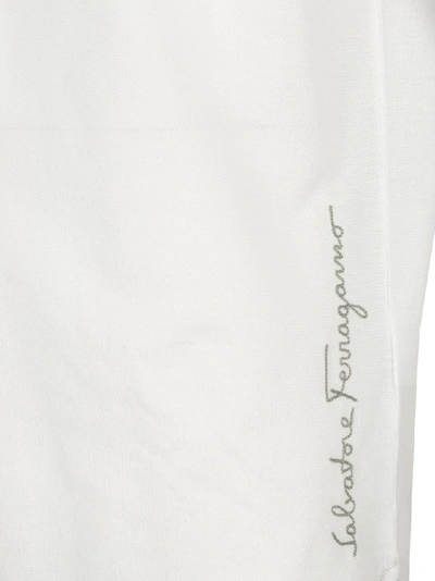 Shop Ferragamo Salvatore  Classic Polo Shirt In White