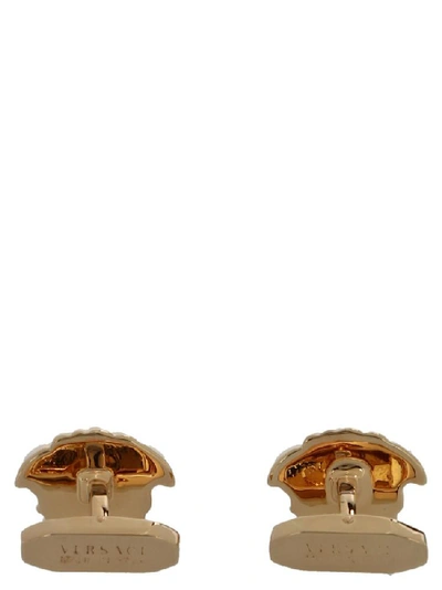 Shop Versace Medusa Cufflinks In Gold