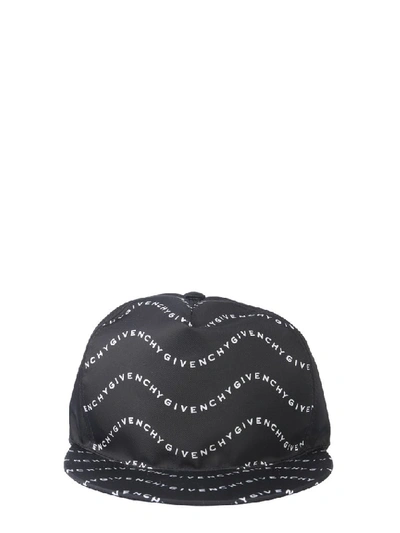 Shop Givenchy Logo Printed Baseball Cap In Black