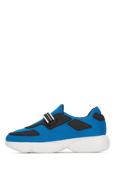 Shop Prada Cloudbust Strap Sneakers In Blue