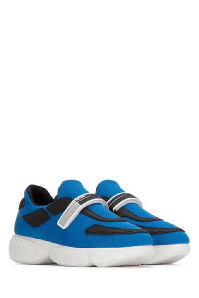 Shop Prada Cloudbust Strap Sneakers In Blue