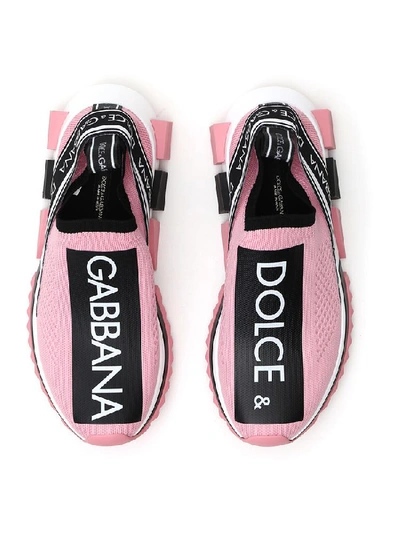 Shop Dolce & Gabbana Sorrento Slip-on Sneakers In Pink