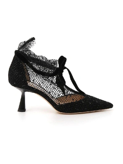 Shop Jimmy Choo Fira Sock Pumps In Black