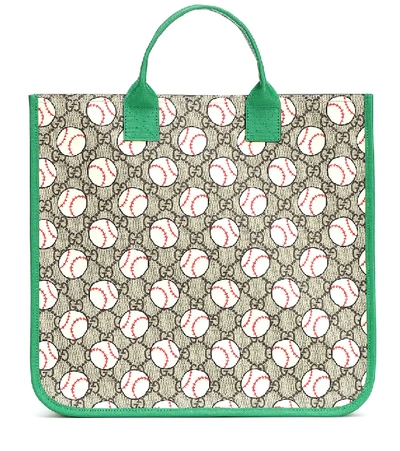 Shop Gucci A4 Baseball Supreme Tote In Multicoloured