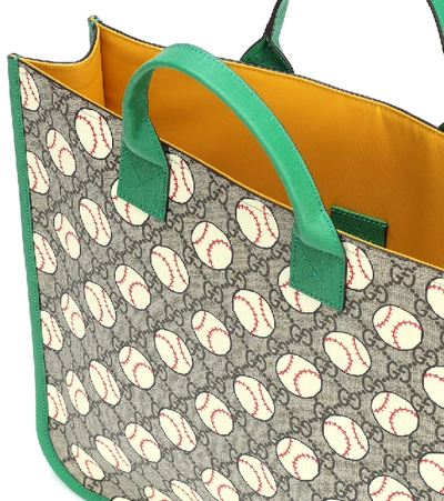 Shop Gucci A4 Baseball Supreme Tote In Multicoloured