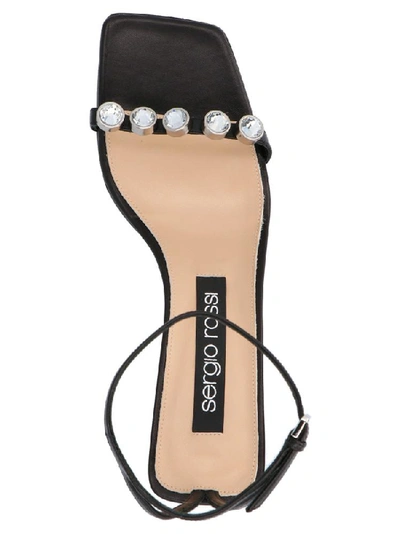 Shop Sergio Rossi Embellished Strap Sandals In Black