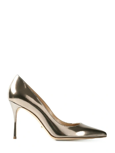 Shop Sergio Rossi Pointed Toe Pumps In Silver