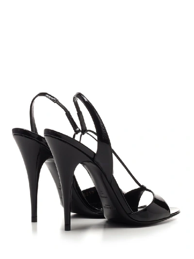 Shop Saint Laurent Anouk Slingback Sandals In Black