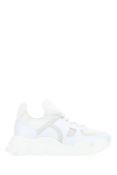 Shop Ferragamo Salvatore  Chunky Low Top Sneakers In White