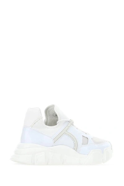 Shop Ferragamo Salvatore  Chunky Low Top Sneakers In White