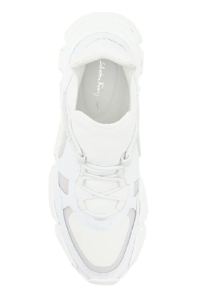 Shop Ferragamo Salvatore  Chunky Low Top Sneakers In White