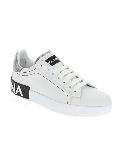 Shop Dolce & Gabbana Portofino Sneakers In White