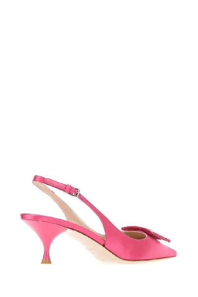 Shop Miu Miu Embellished Pointed Toe Slingback Pumps In F0029