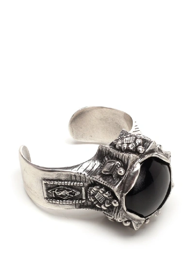 Shop Saint Laurent Marrakech Ring In Silver