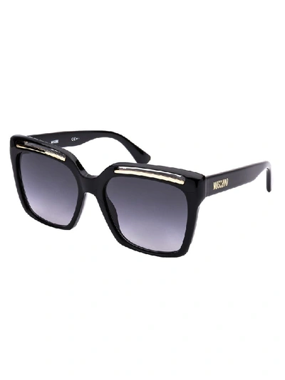 Shop Moschino Eyewear Square Frame Oversize Sunglasses In Black