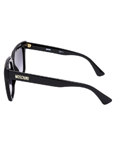 Shop Moschino Eyewear Square Frame Oversize Sunglasses In Black