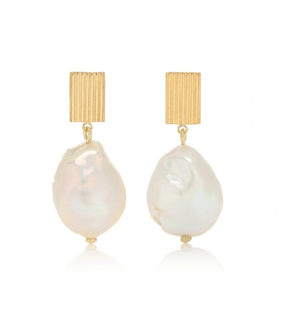 Shop Aliita Barroco 9kt Gold And Pearl Earrings