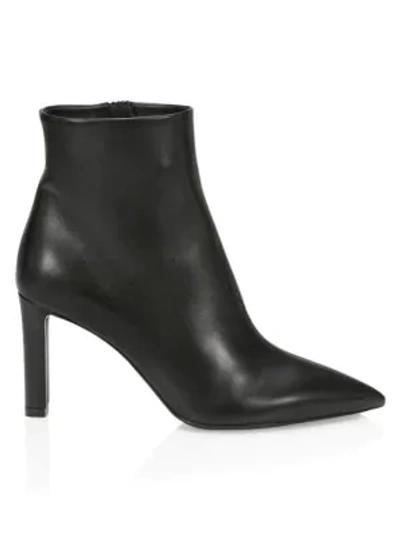 Shop Saint Laurent Grace Leather Ankle Boots In Nero