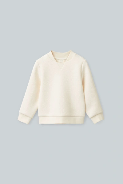 Shop Cos Textured Cotton-mix Sweatshirt In White