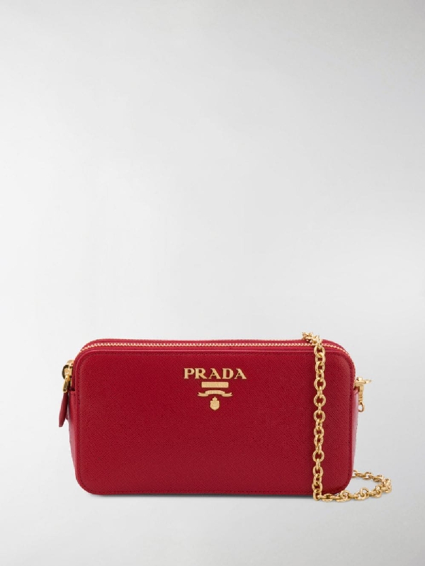 prada diagramme bag red