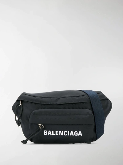Shop Balenciaga Small Wheel Belt Bag In Black