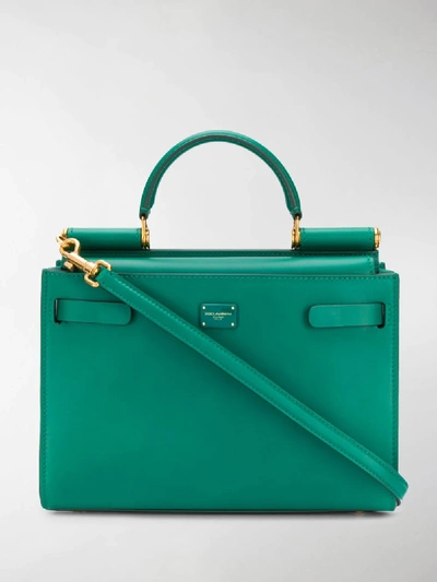 Shop Dolce & Gabbana Box Tote Bag In Green