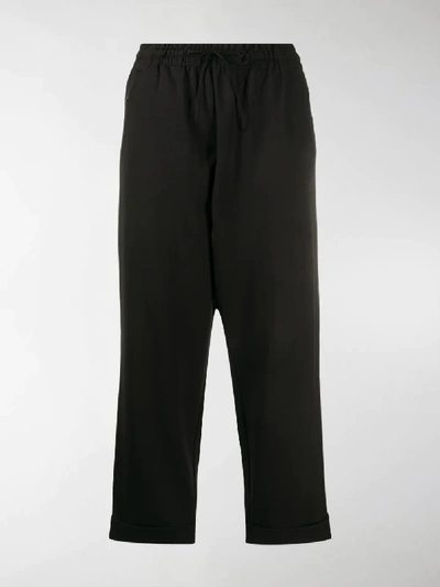 Shop Y-3 Drawstring Trousers In Black