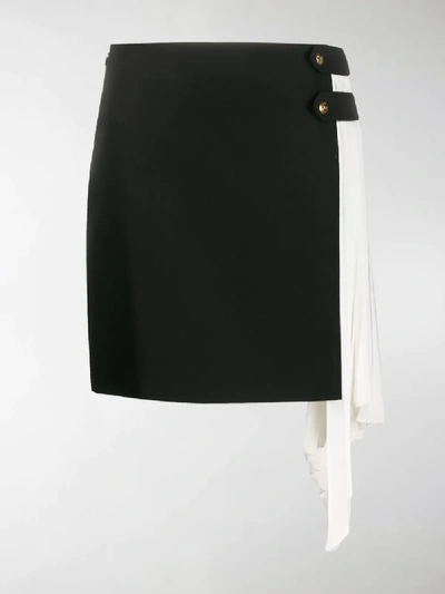 Shop Givenchy Pleated Godet Mini Skirt In Black