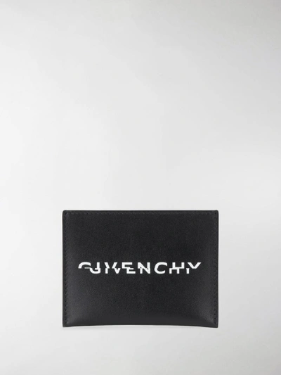 Shop Givenchy Split Logo Print Cardholder In Black