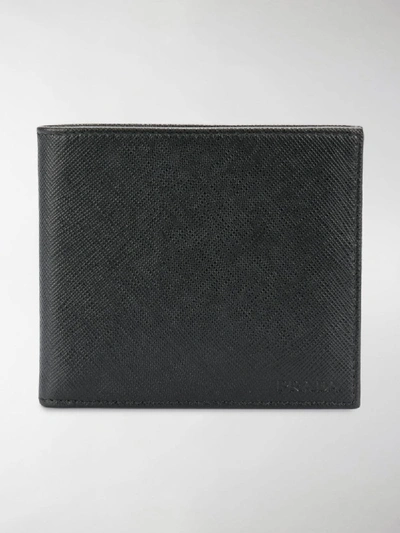 Shop Prada Classic Bi-fold Wallet In Black