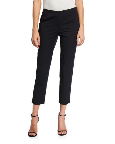 Shop Lafayette 148 Stanton Cropped Ankle Pants In Black