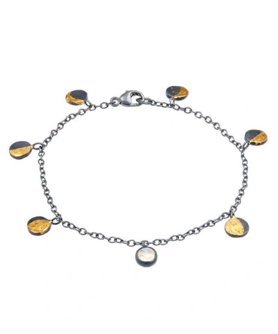 Shop Acanthus Oxidised Silver Lunar Phase Moonstone Bracelet