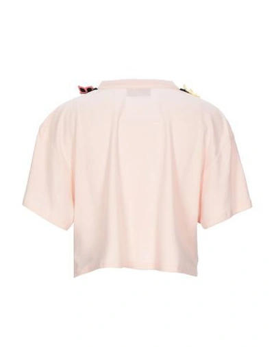 Shop Alanui T-shirts In Pink