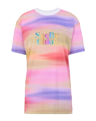Shop See By Chloé T-shirts In Pink