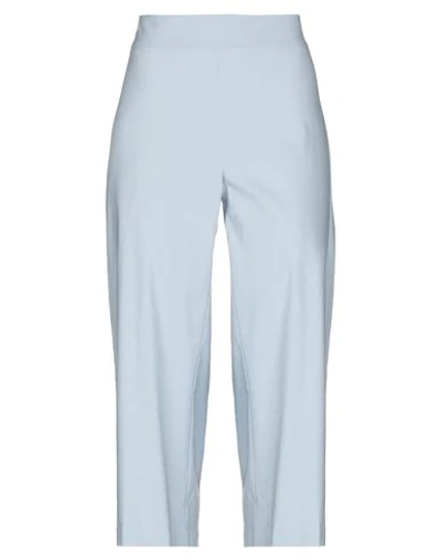 Shop Avenue Montaigne Cropped Pants & Culottes In Sky Blue