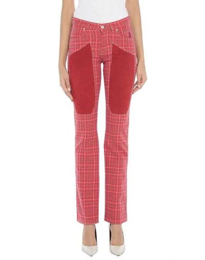 Shop Jeckerson Casual Pants In Red