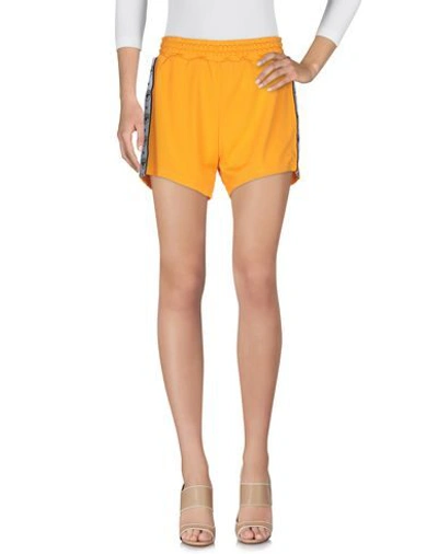 Chiara Ferragni Flirting Side Stripe Shorts In Orange