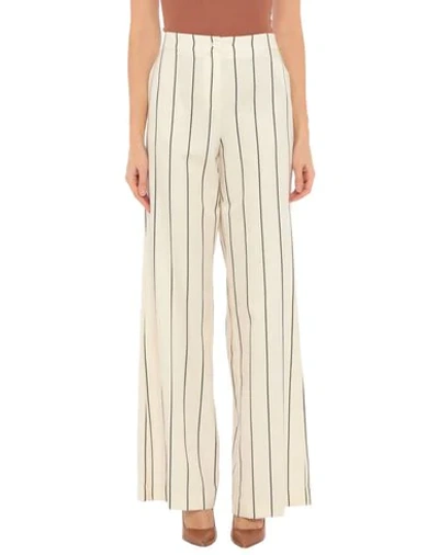 Shop Beatrice B Casual Pants In Ivory