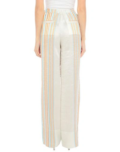 Shop Roberto Collina Woman Pants Ivory Size M Viscose, Linen, Silk In White