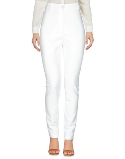 Shop Sonia Rykiel Woman Pants Ivory Size 6 Cotton, Elastane In White