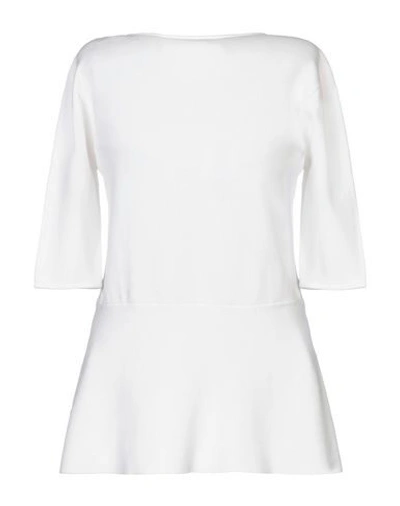 Shop Slowear Zanone Woman Sweater White Size 8 Viscose, Polyester