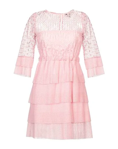 Shop Just Cavalli Woman Mini Dress Pink Size 4 Polyester