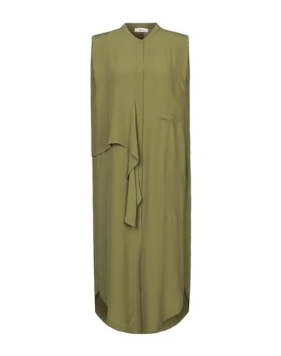 Shop Mauro Grifoni 3/4 Length Dresses In Military Green