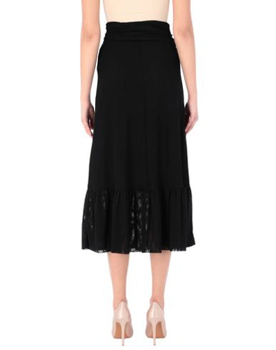 Shop Ganni Long Skirts In Black