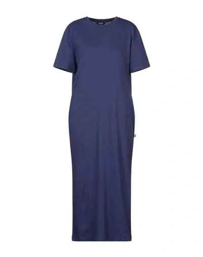 Shop K-way Long Dress In Dark Blue