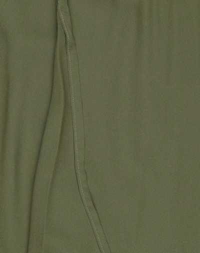 Shop Mauro Grifoni Grifoni Woman Midi Skirt Military Green Size 8 Acetate, Silk