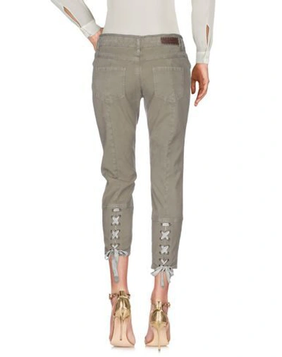 Shop Ermanno Scervino Cropped Pants & Culottes In Military Green