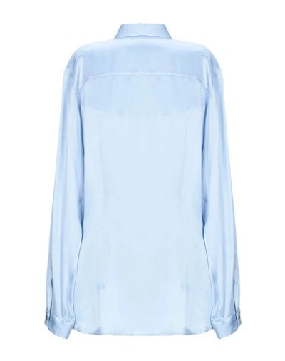 Shop Her Shirt Solid Color Shirts & Blouses In Sky Blue
