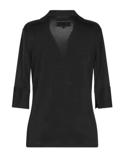 Shop Mm6 Maison Margiela Polo Shirts In Black